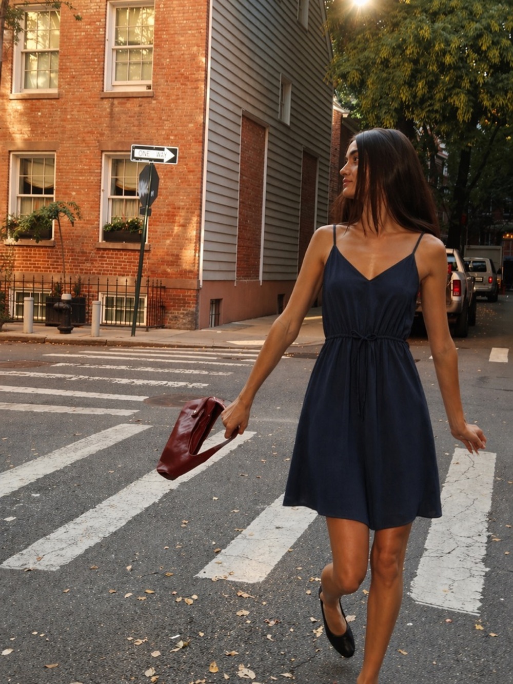 BABATON NAVY SLIP DRESS L